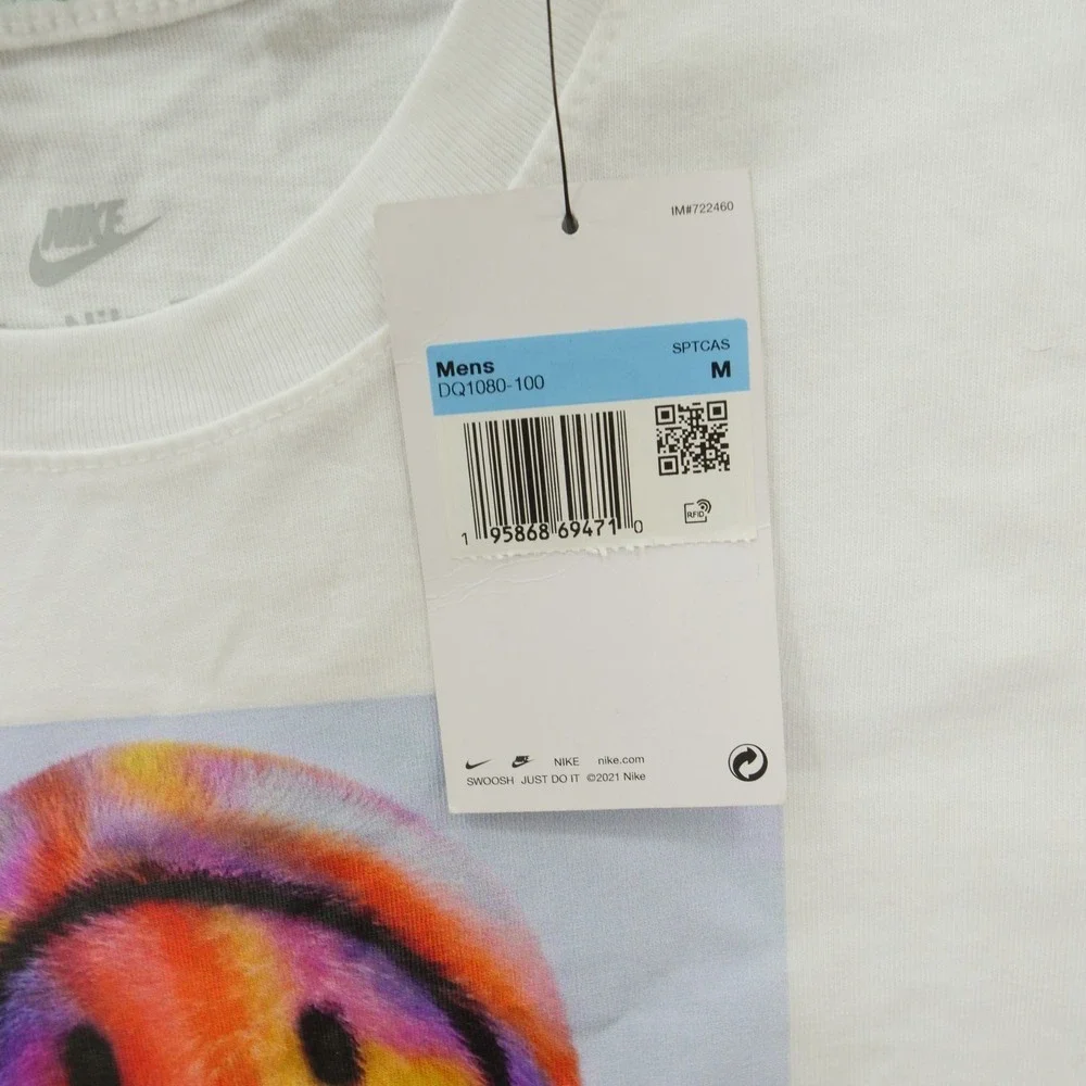 Nike x J Balvin Shirt Mens Medium White Graphic Print Crew Neck Short Sleeve New